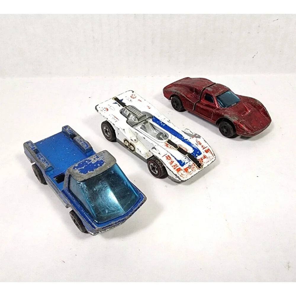 Vintage‎ Hot Wheels Redlines Lot of 3 Steam Roller Ford MK IV Heavyweights AS-IS